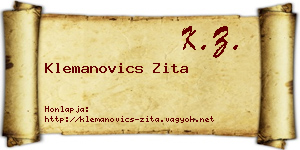 Klemanovics Zita névjegykártya